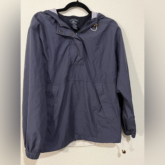 Cutter and Buck ladies size medium blue and white windbreaker - Picture 2 of 6